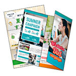 A4を三つ折りリーフレットで両面印刷